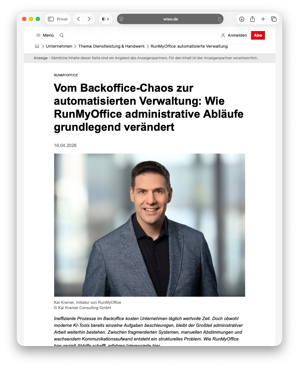 WirtschaftsWoche: Warum KI-Tools ohne klare Prozesse kaum Entlastung schaffen